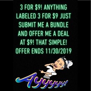 3 for $9